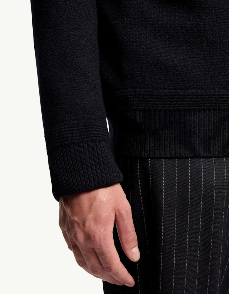 Sleeve Pocket Sweater Navy