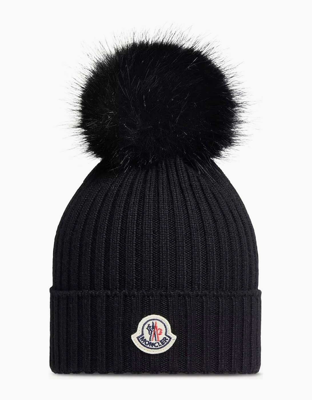Kids Fur Bobble Hat Black, 3 of 2