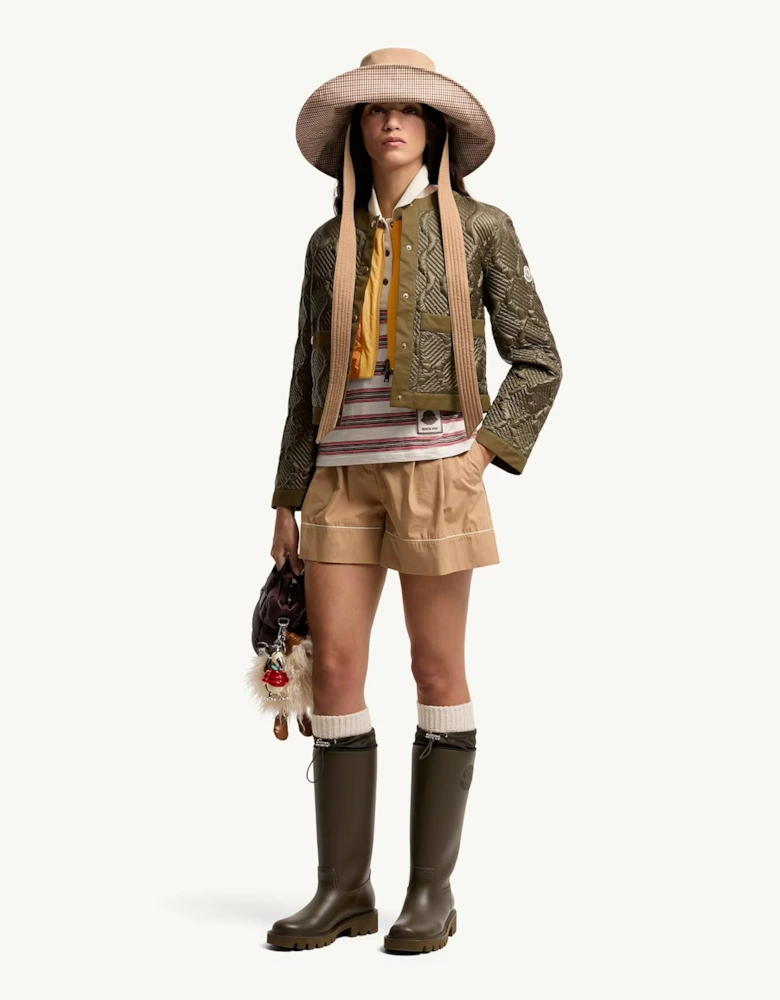 Womens Cotton Shorts Beige