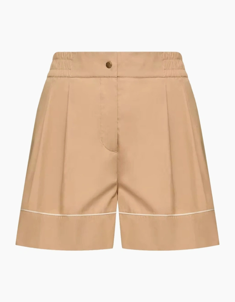 Womens Cotton Shorts Beige