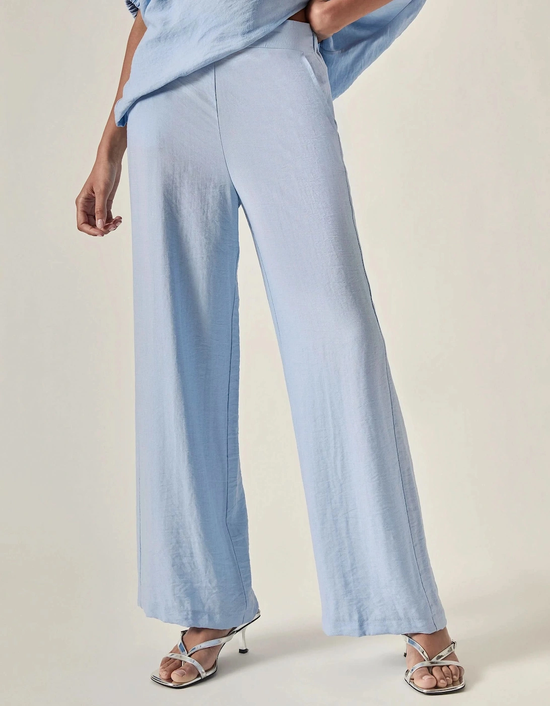 Relaxed Side Zip Trousers – Powder Blue