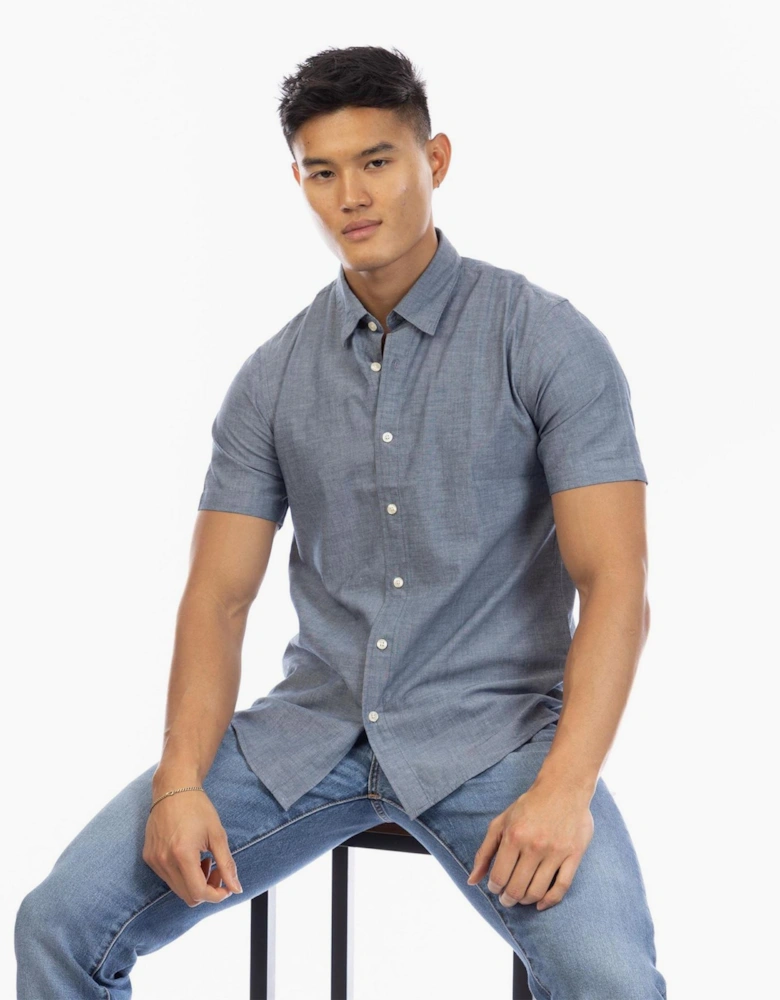 Collared Neck Short Sleeve Regular Fit Shirt