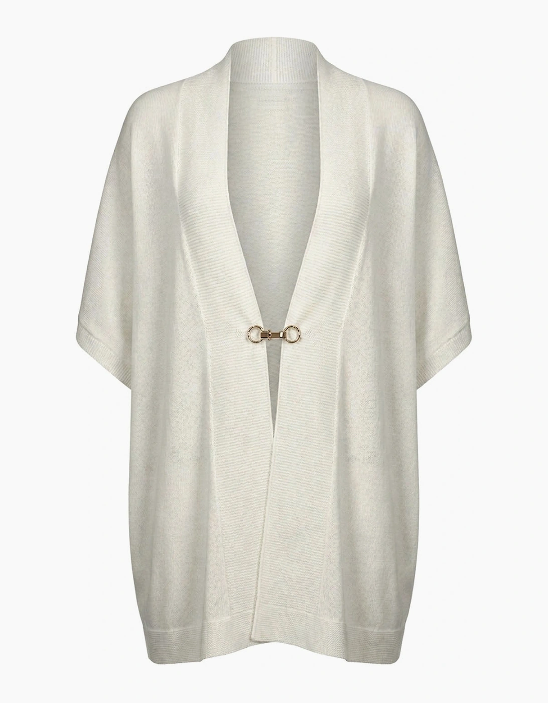 Relaxed Clasp Front Cover-Up - White