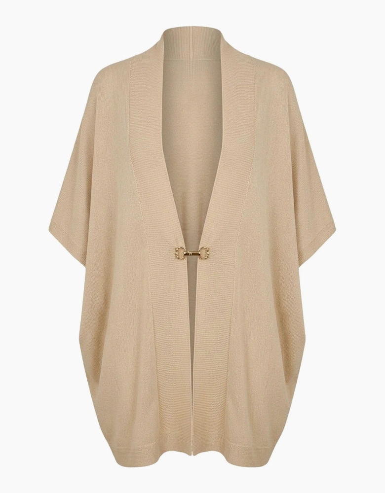 Relaxed Clasp Front Cover-Up - Beige