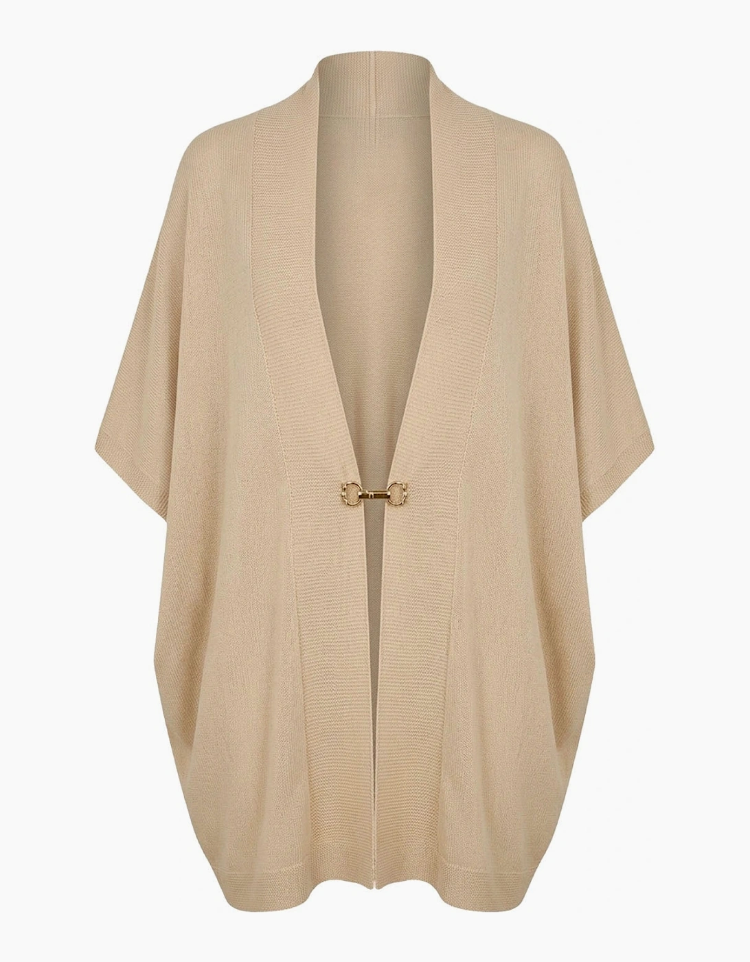 Relaxed Clasp Front Cover-Up - Beige