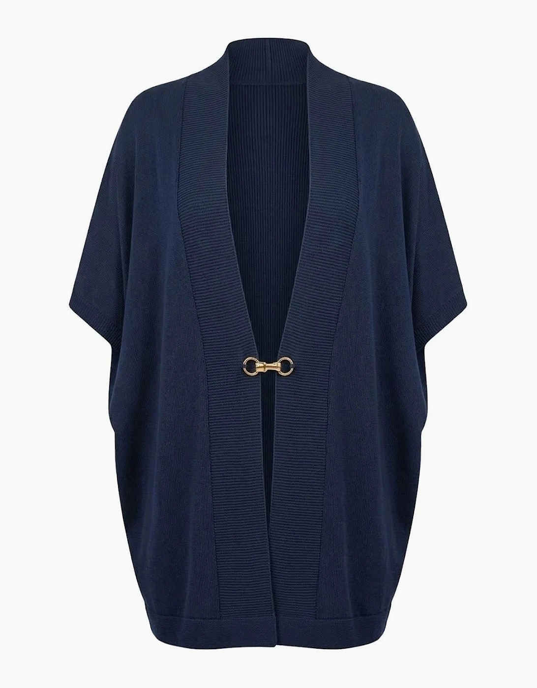 Relaxed Clasp Front Cover-Up - Navy