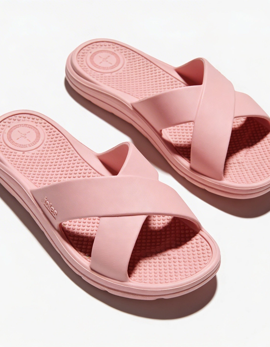 Womens Cross Slides Pink