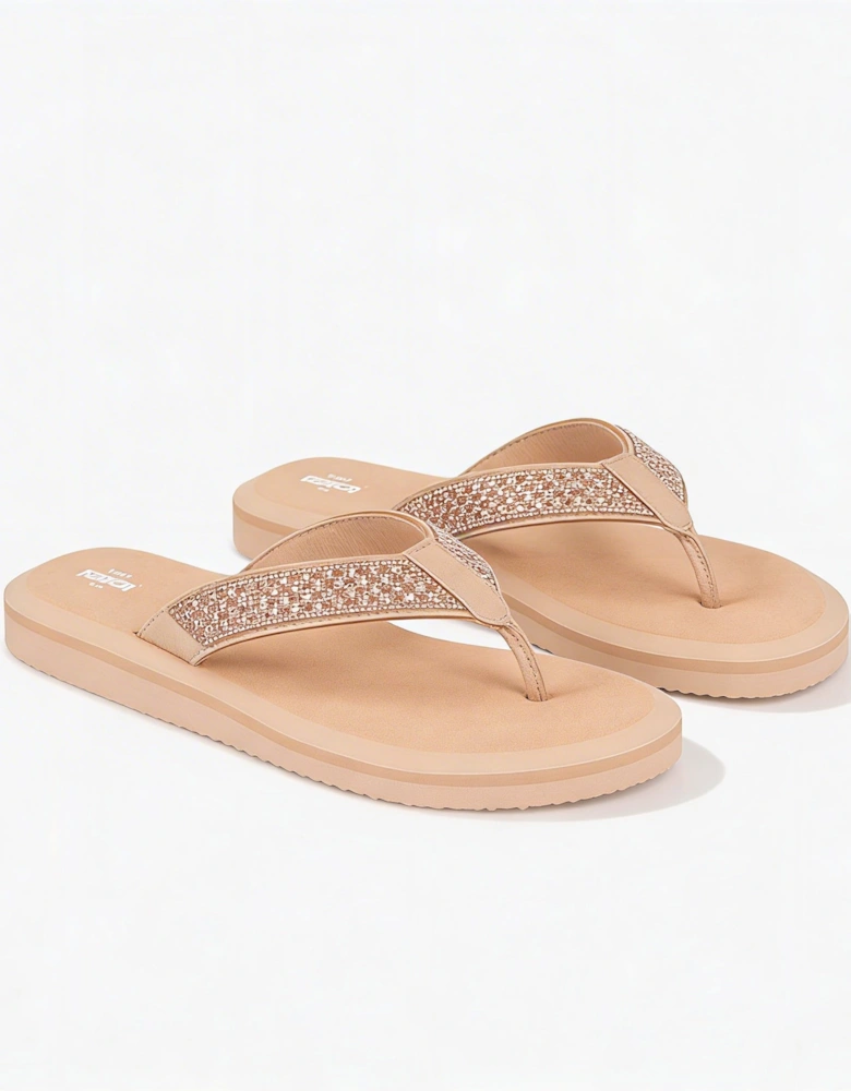 Totes Sol Bounce 0464 Womens Toe-Post Sandals Nude