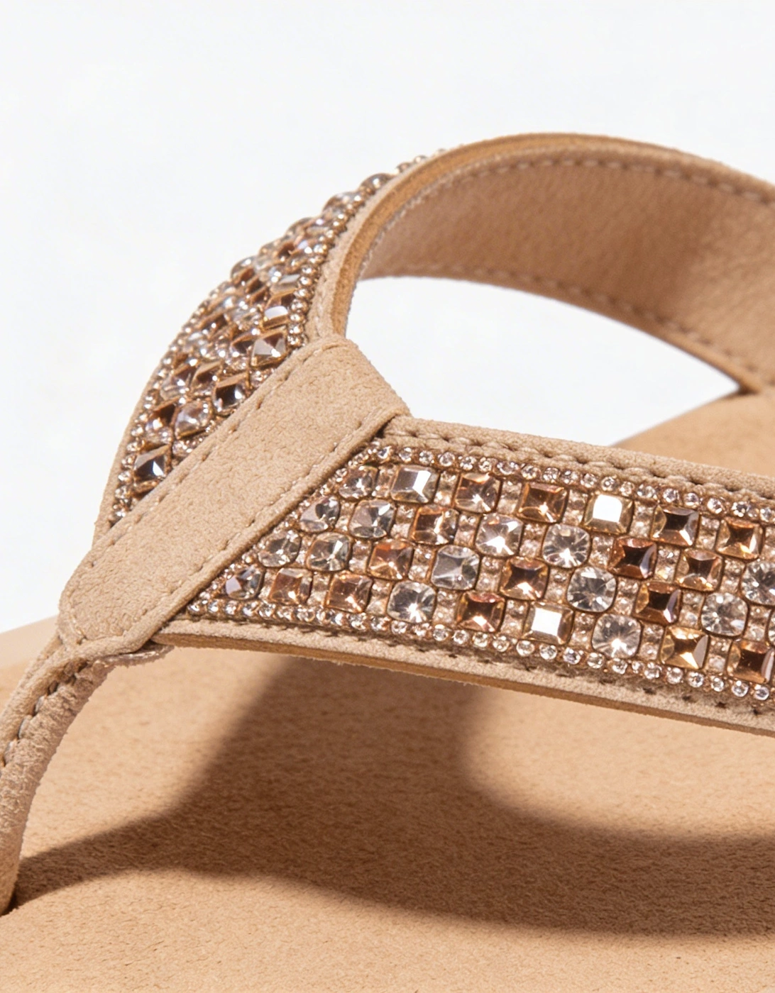 Totes Sol Bounce 0464 Womens Toe-Post Sandals Nude