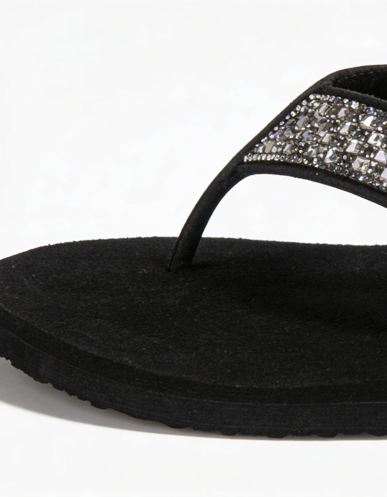 Totes Sol Bounce 0464 Womens Toe-Post Sandals Black