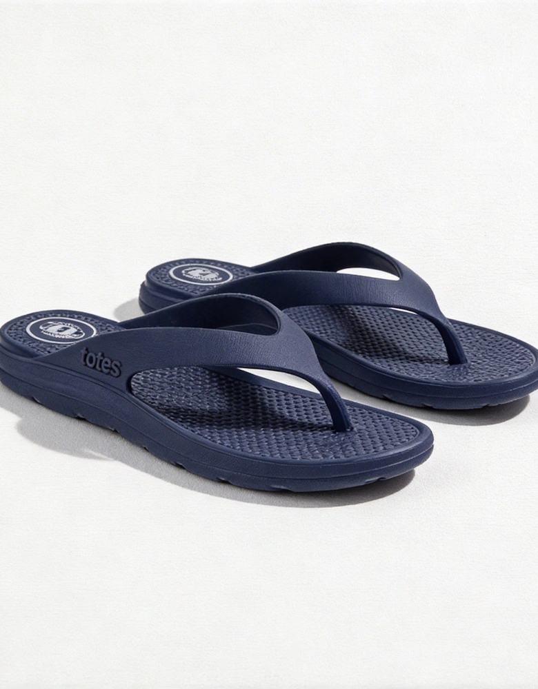 Totes Sol Bounce 0350 Womens Toe-Post Sandals Navy