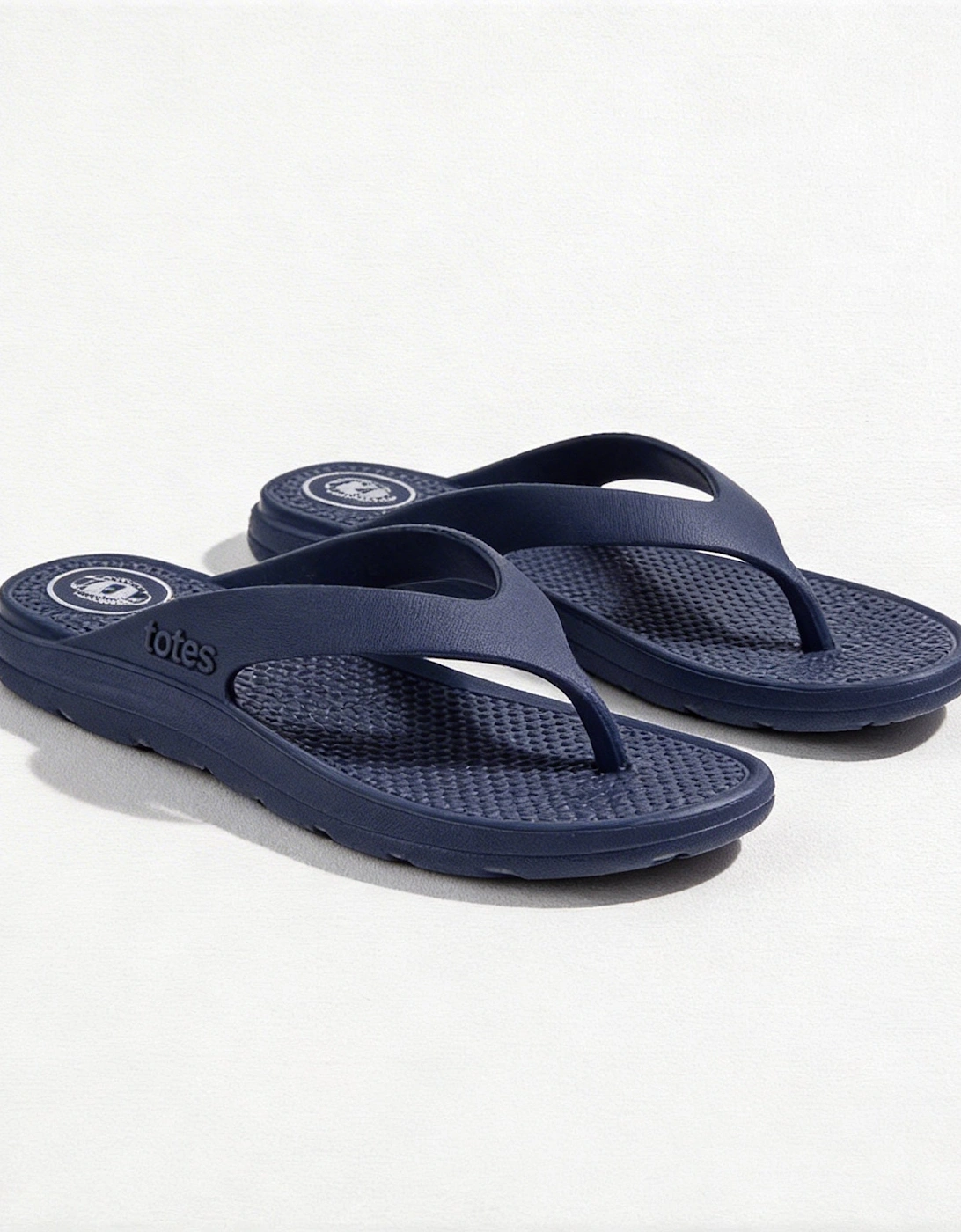 Totes Sol Bounce 0350 Womens Toe-Post Sandals Navy