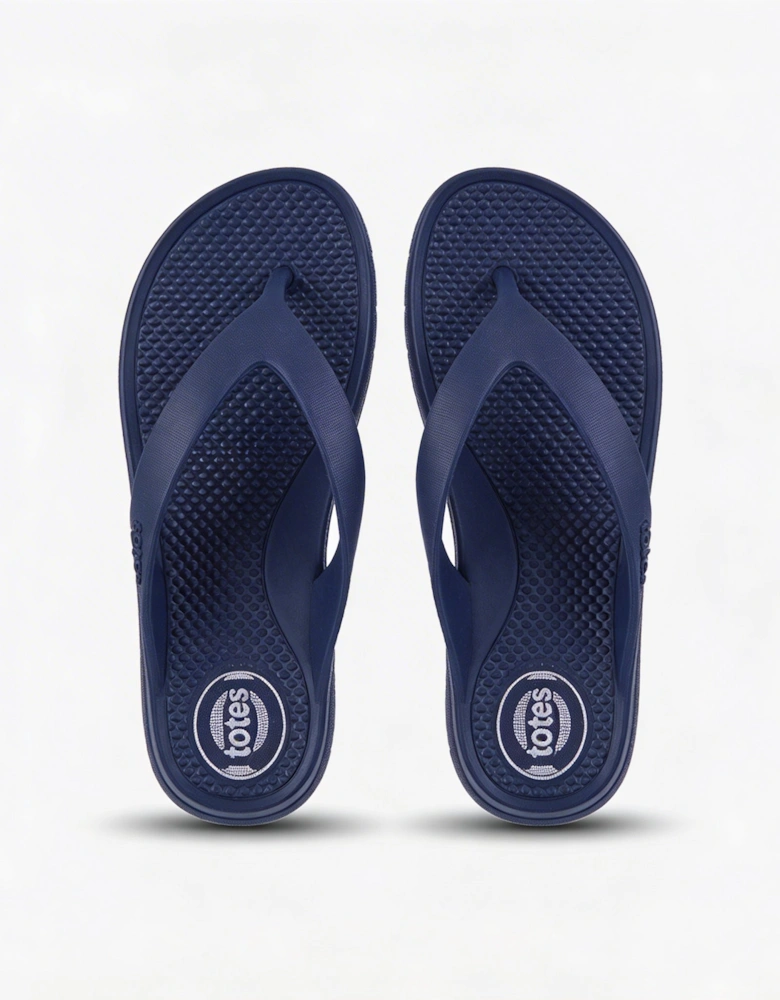 Totes Sol Bounce 0350 Womens Toe-Post Sandals Navy