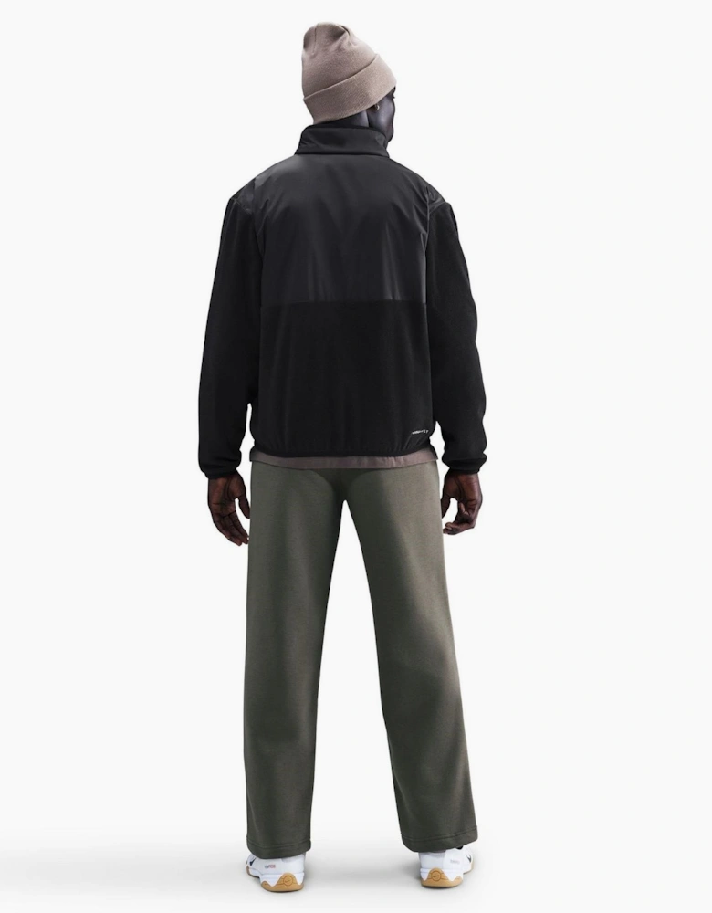 Solid Patterned Full Zipper Sweat Jacket with Zipped Pocket