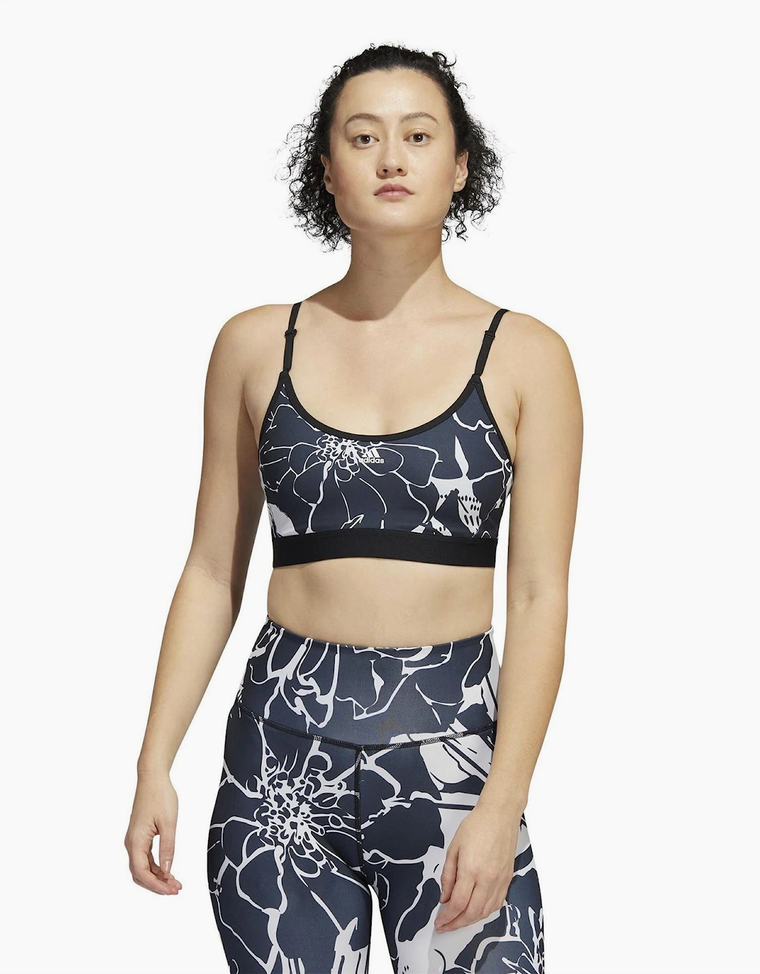 Womens Flower Print Low Impact Sports Bra