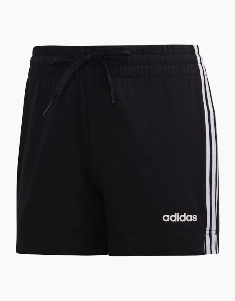 Womens Essentials 3 Stripes Shorts Slim Gym Shorts