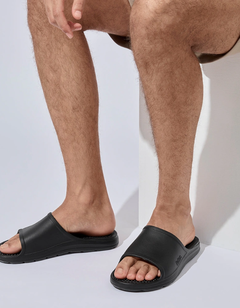 Totes Sol Bounce 0371P Mens Sliders Black