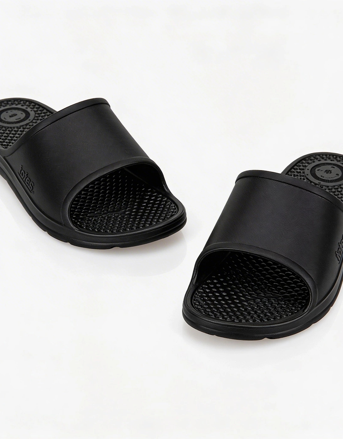 Totes Sol Bounce 0371P Mens Sliders Black