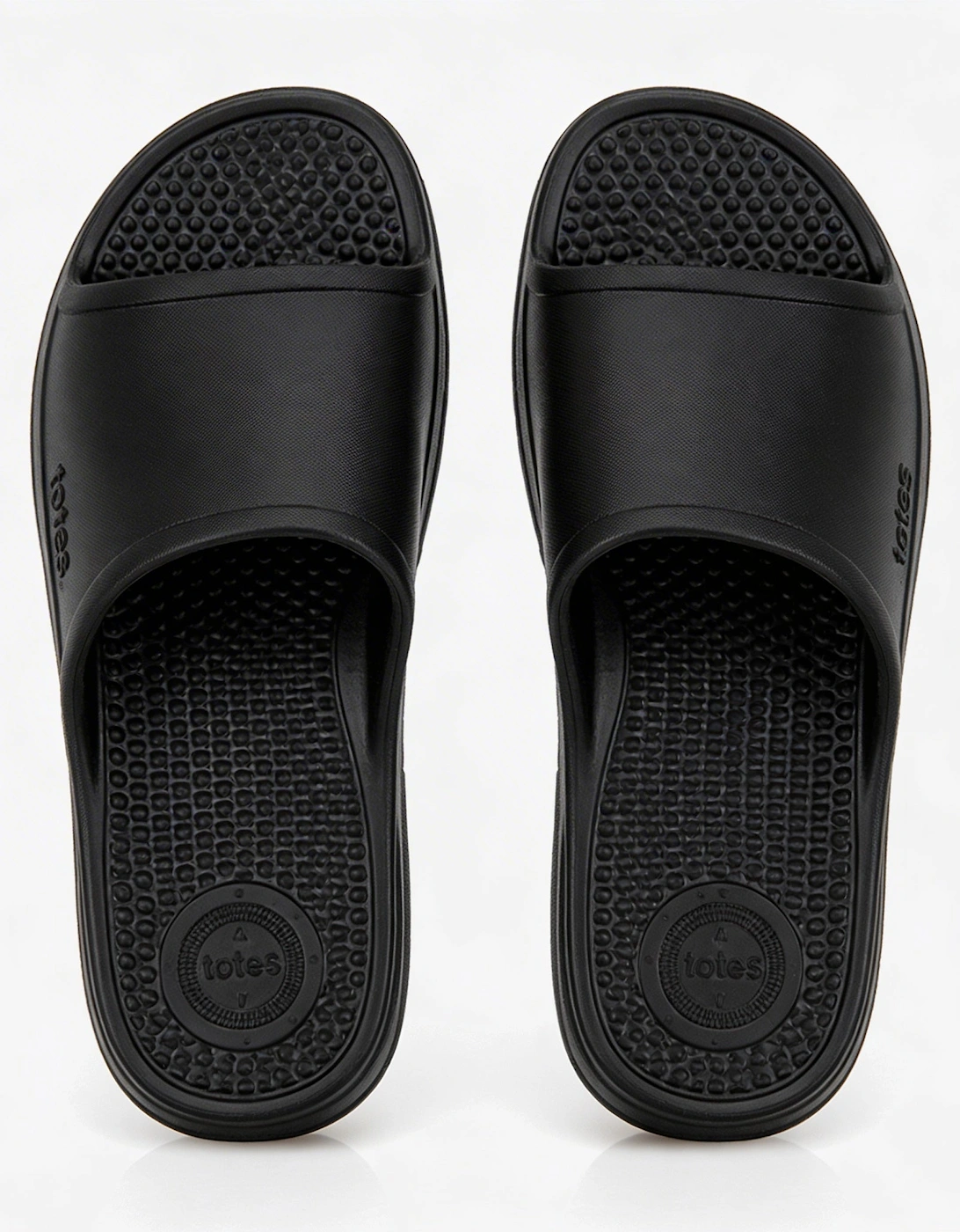 Totes Sol Bounce 0371P Mens Sliders Black