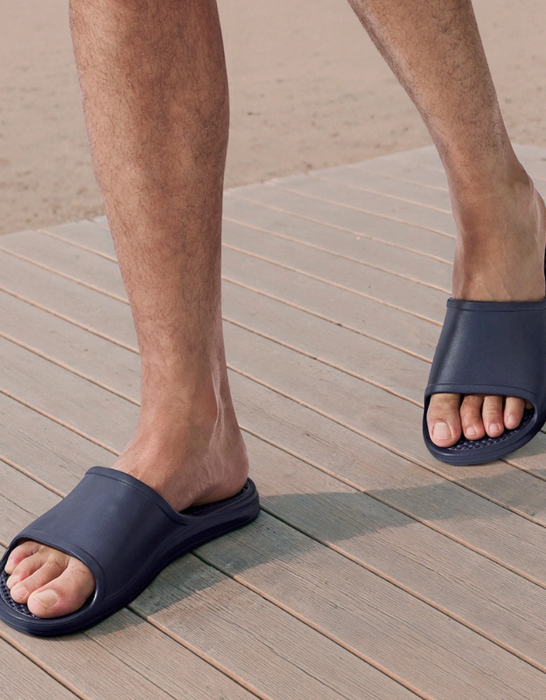 Totes Sol Bounce 0371P Mens Sliders Navy