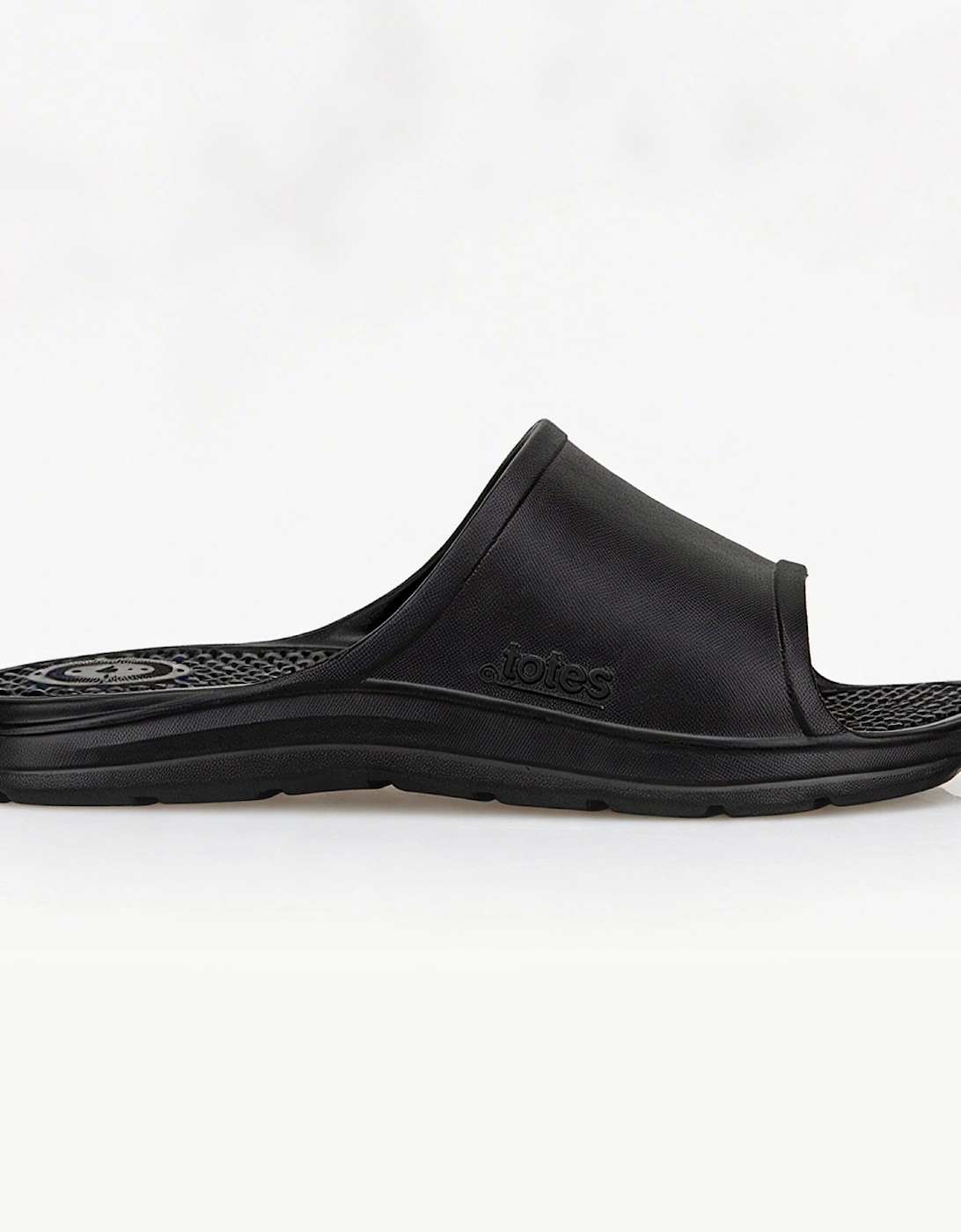 Totes Sol Bounce 0371P Mens Sliders Black