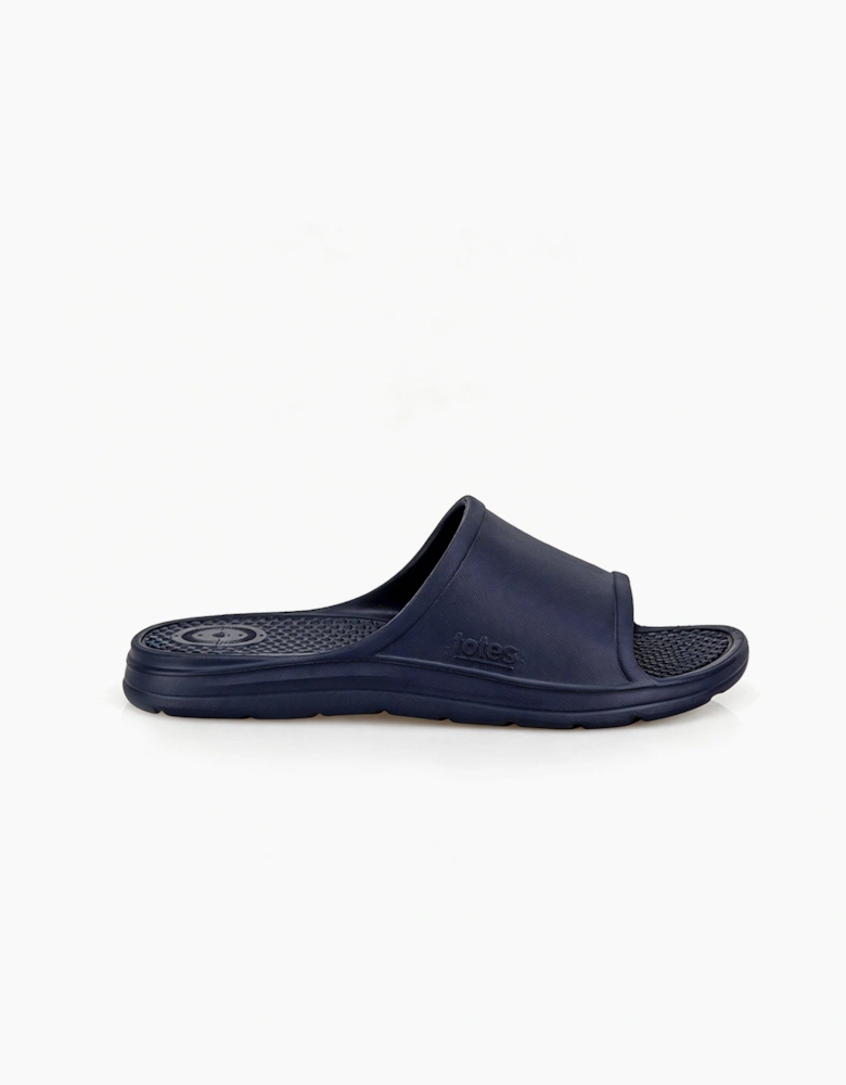 Totes Sol Bounce 0371P Mens Sliders Navy