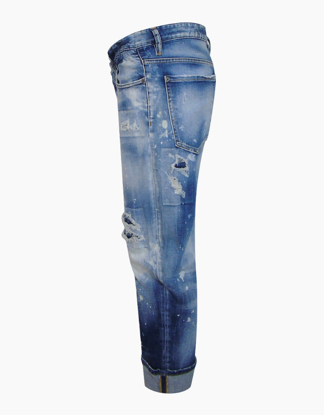 Dsquared2 Big Brother Jean Reinforced Destroyed Denim Blue Jeans