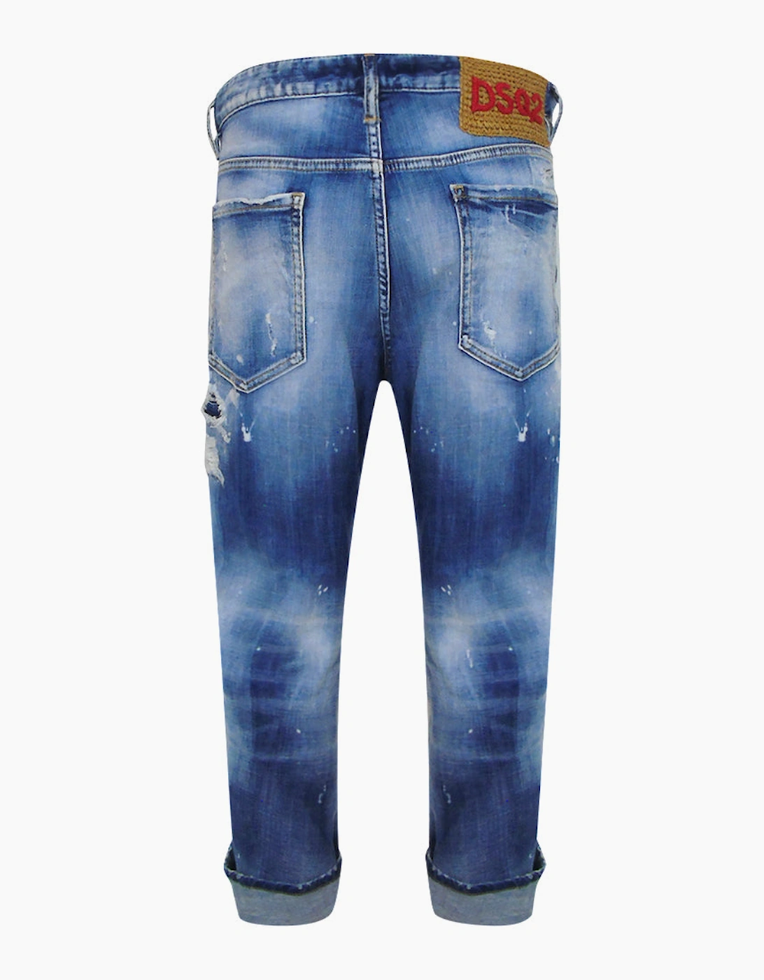 Dsquared2 Big Brother Jean Reinforced Destroyed Denim Blue Jeans