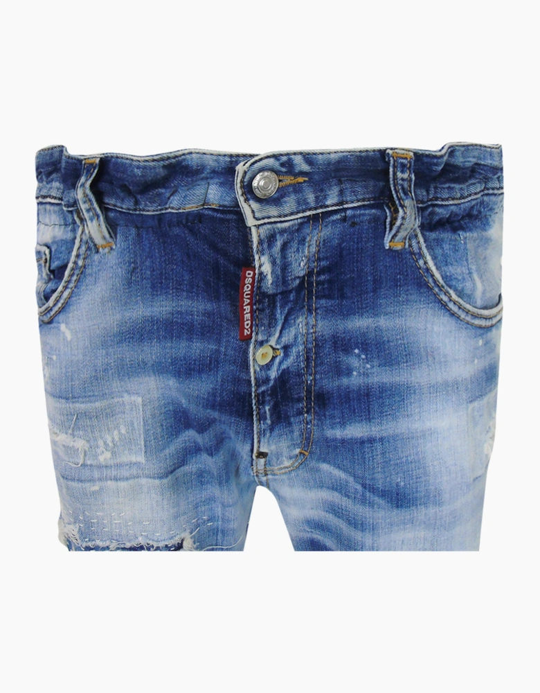 Dsquared2 Big Brother Jean Reinforced Destroyed Denim Blue Jeans