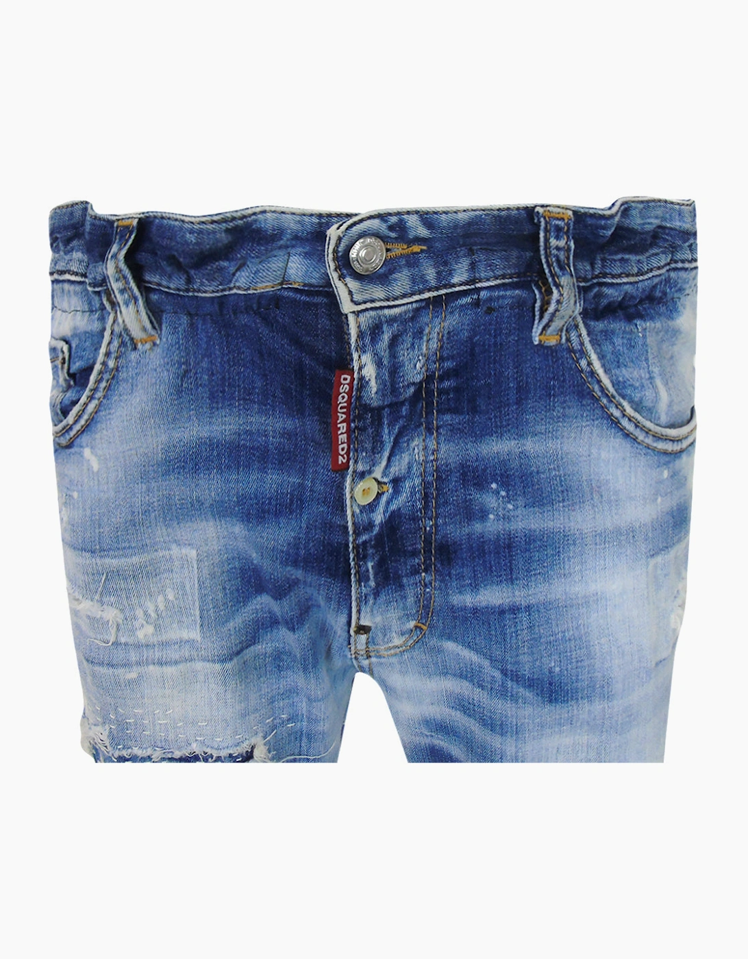 Dsquared2 Big Brother Jean Reinforced Destroyed Denim Blue Jeans