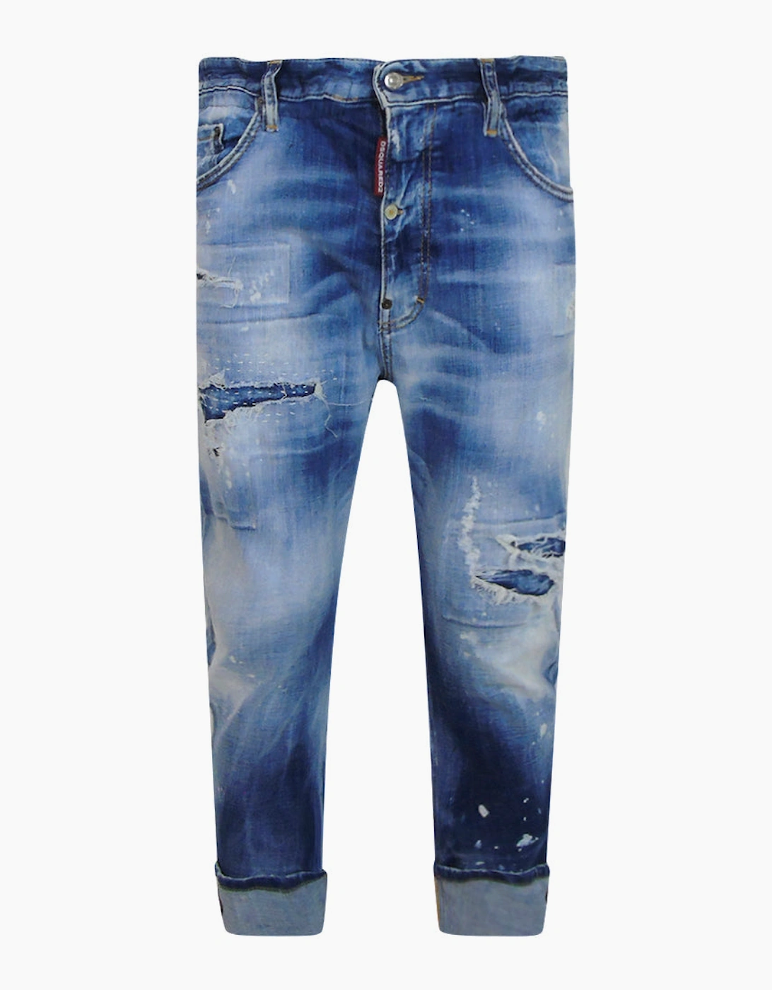 Dsquared2 Big Brother Jean Reinforced Destroyed Denim Blue Jeans, 8 of 7