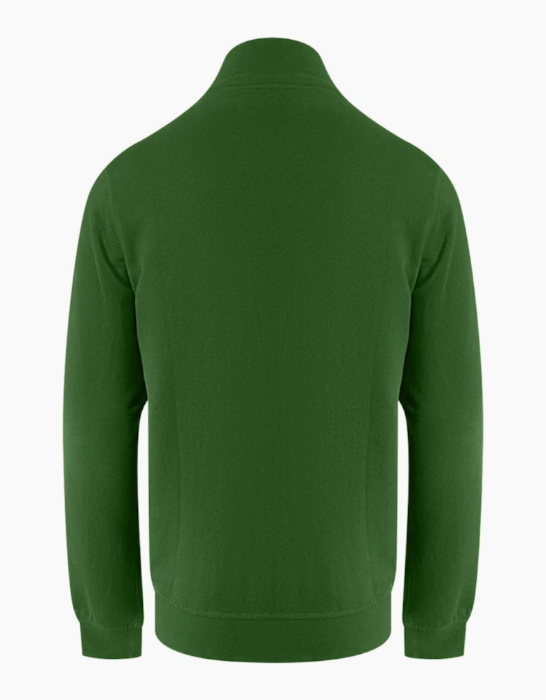 Aquascutum Active Piping Mock Neck Army Green Fleece