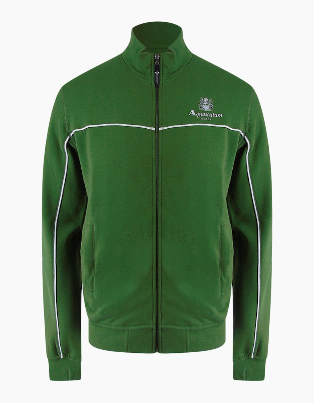 Aquascutum Active Piping Mock Neck Army Green Fleece