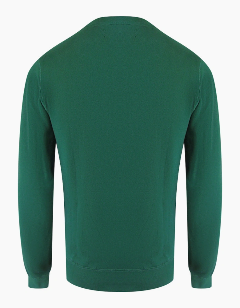 Aquascutum Active Small Logo Crew Neck Hunter Green Fleece