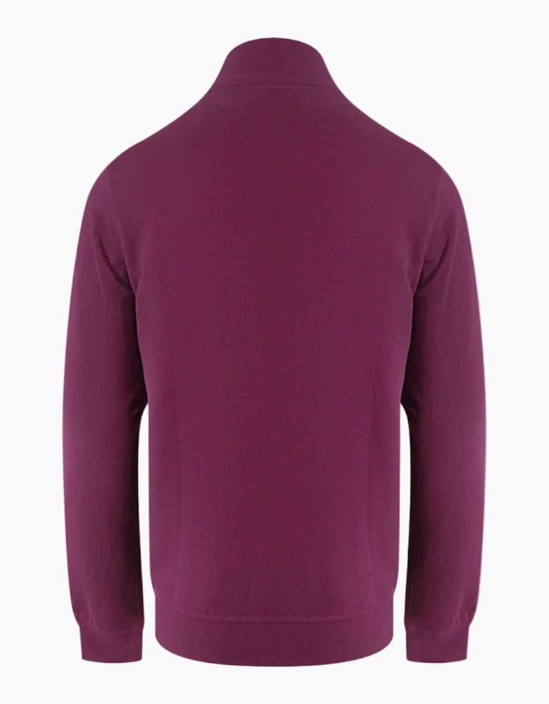 Aquascutum Active Piping Mock Neck Cordovan Fleece