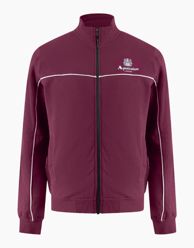 Aquascutum Active Piping Mock Neck Cordovan Fleece