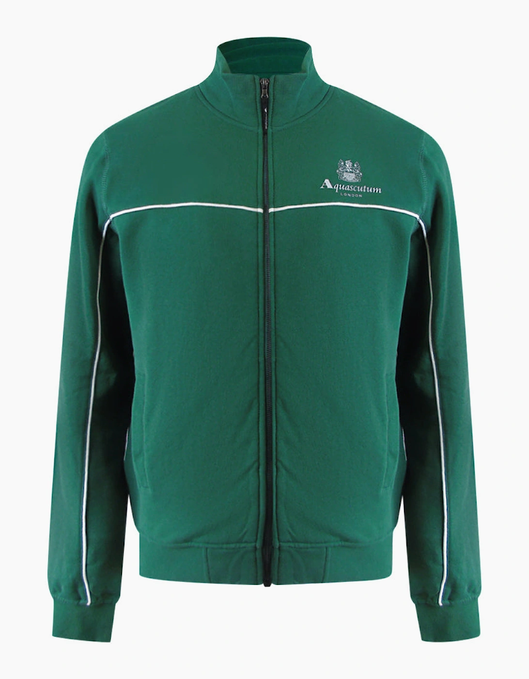 Aquascutum Active Piping Mock Neck Hunter Green Fleece, 3 of 2