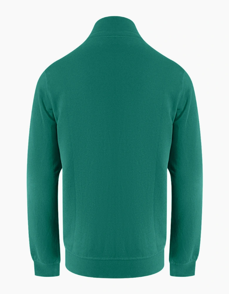 Aquascutum Active Piping Mock Neck Hunter Green Fleece