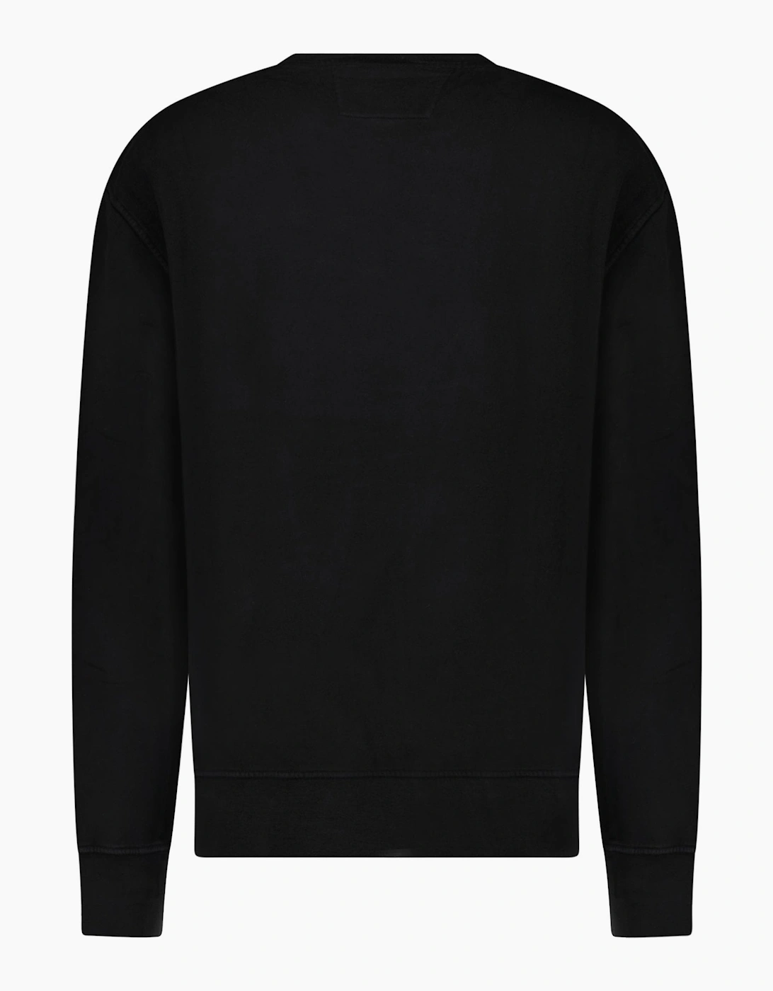 CP Company Brushed and Emerized Diagonal Fleece Crewneck Sweatshirt Black