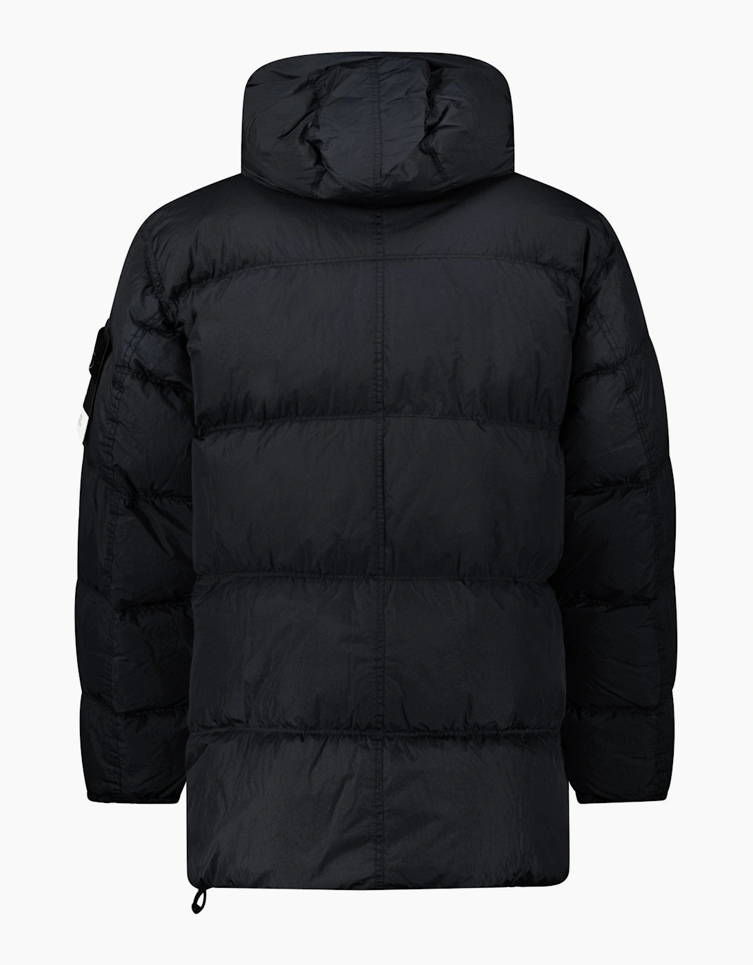 Stone Island Hooded Down Crinkle Reps NY Jacket in Black