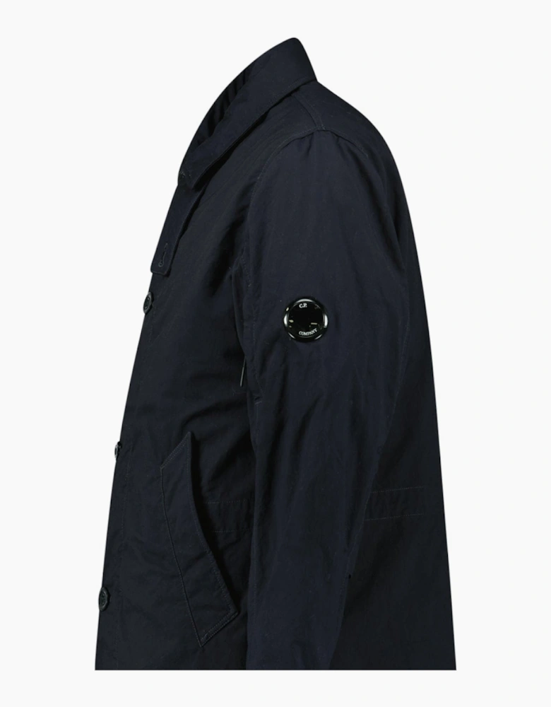 CP Company Twill Fishtail Padded Coat in Navy