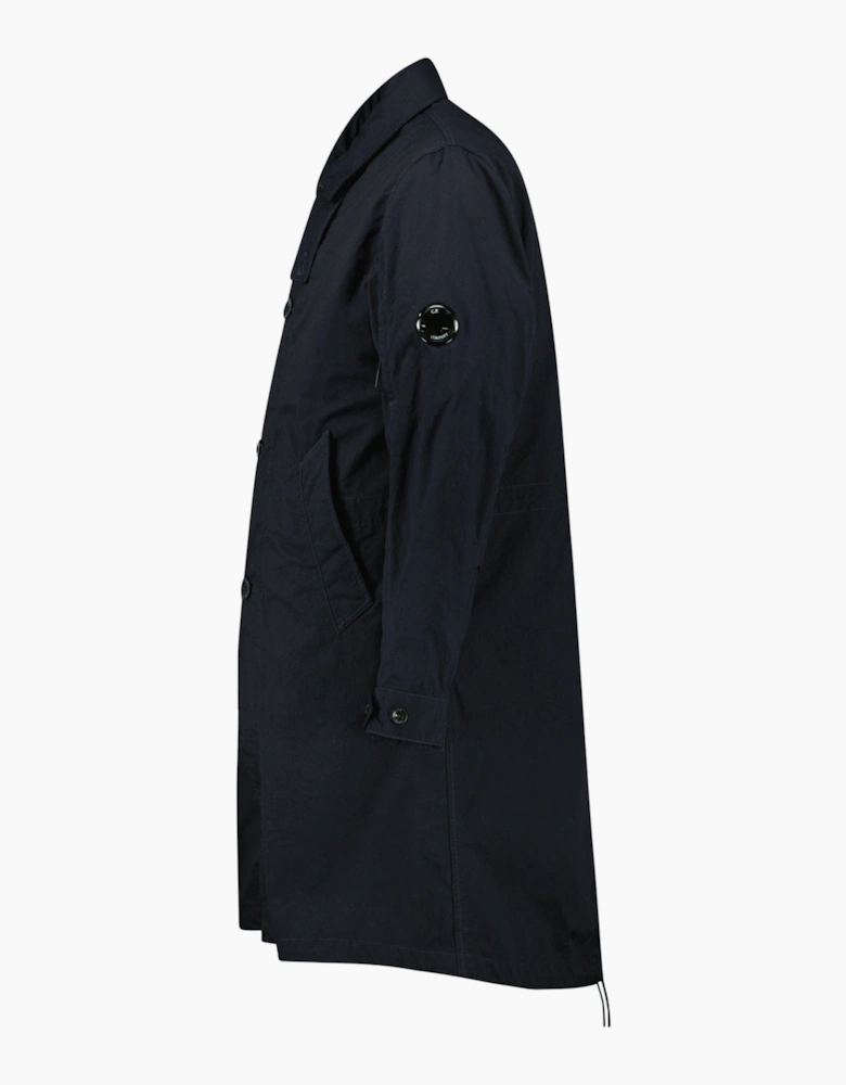 CP Company Twill Fishtail Padded Coat in Navy
