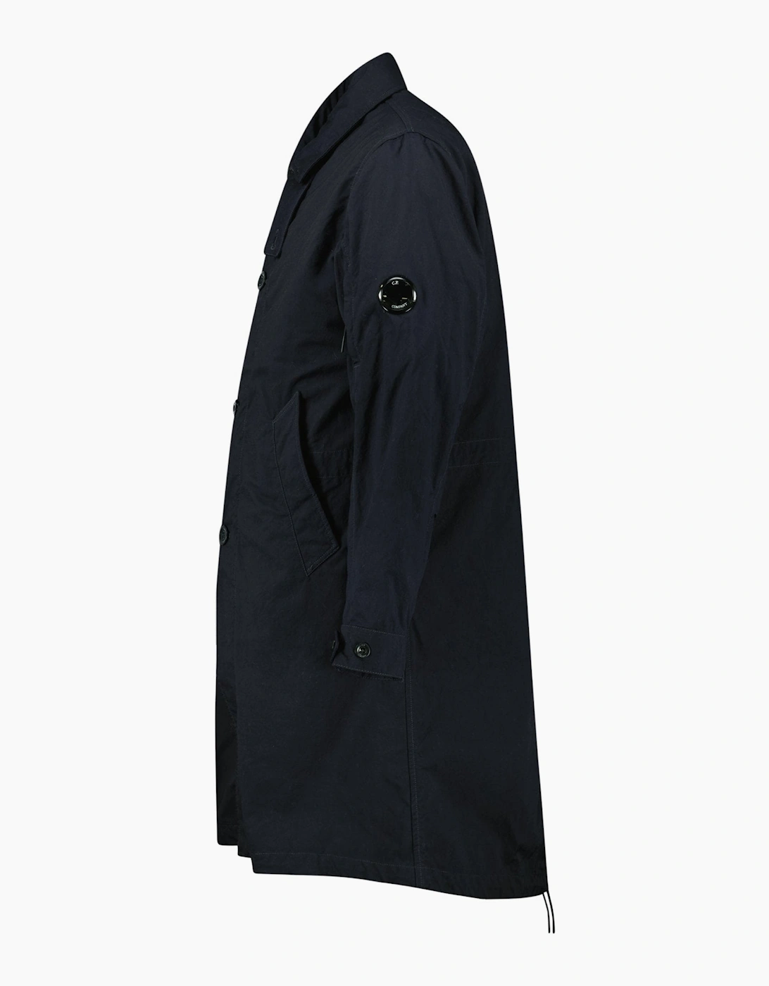 CP Company Twill Fishtail Padded Coat in Navy
