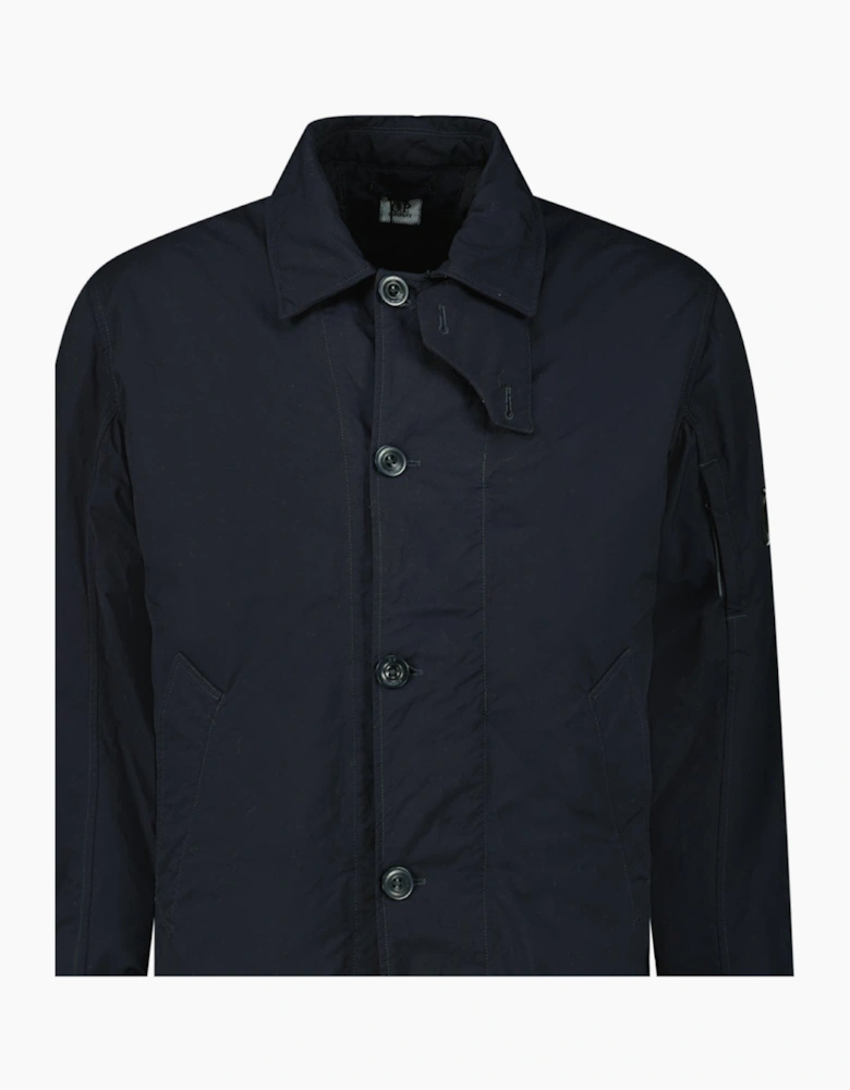 CP Company Twill Fishtail Padded Coat in Navy