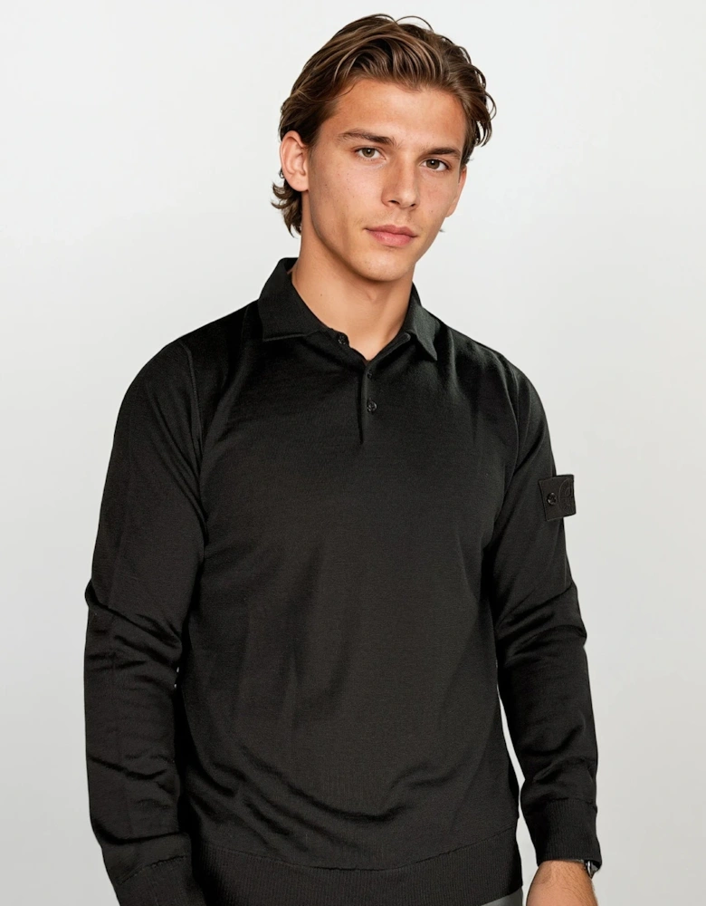 Stone Island Ghost Wool Polo-Shirt Dark Brown