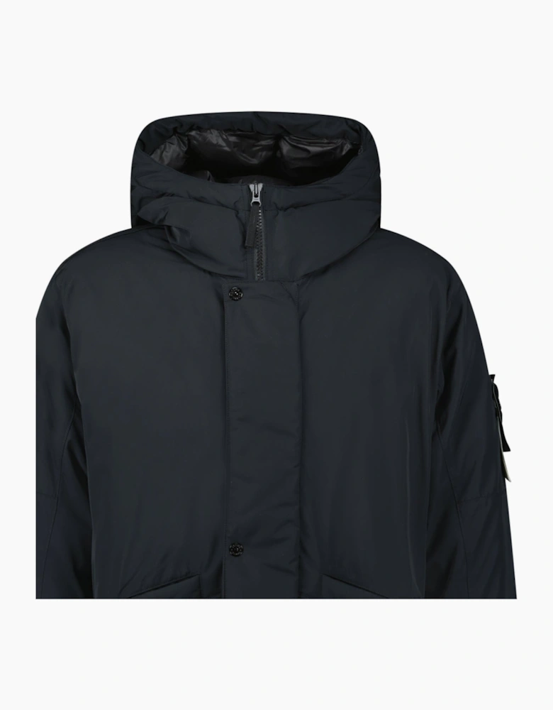 Stone Island Micro Twill Long Parka in Black