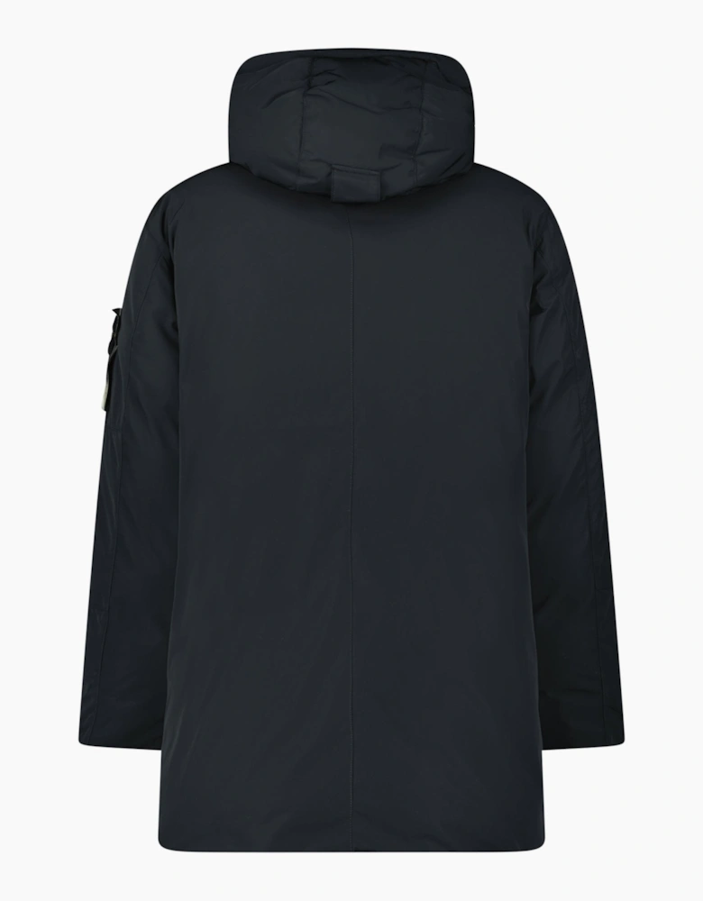 Stone Island Micro Twill Long Parka in Black
