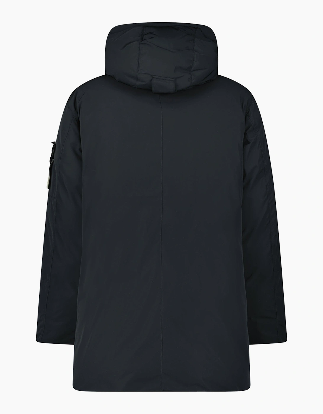Stone Island Micro Twill Long Parka in Black
