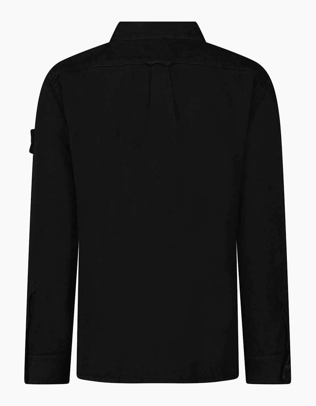 Stone Island Panama Cotton Overshirt in Black