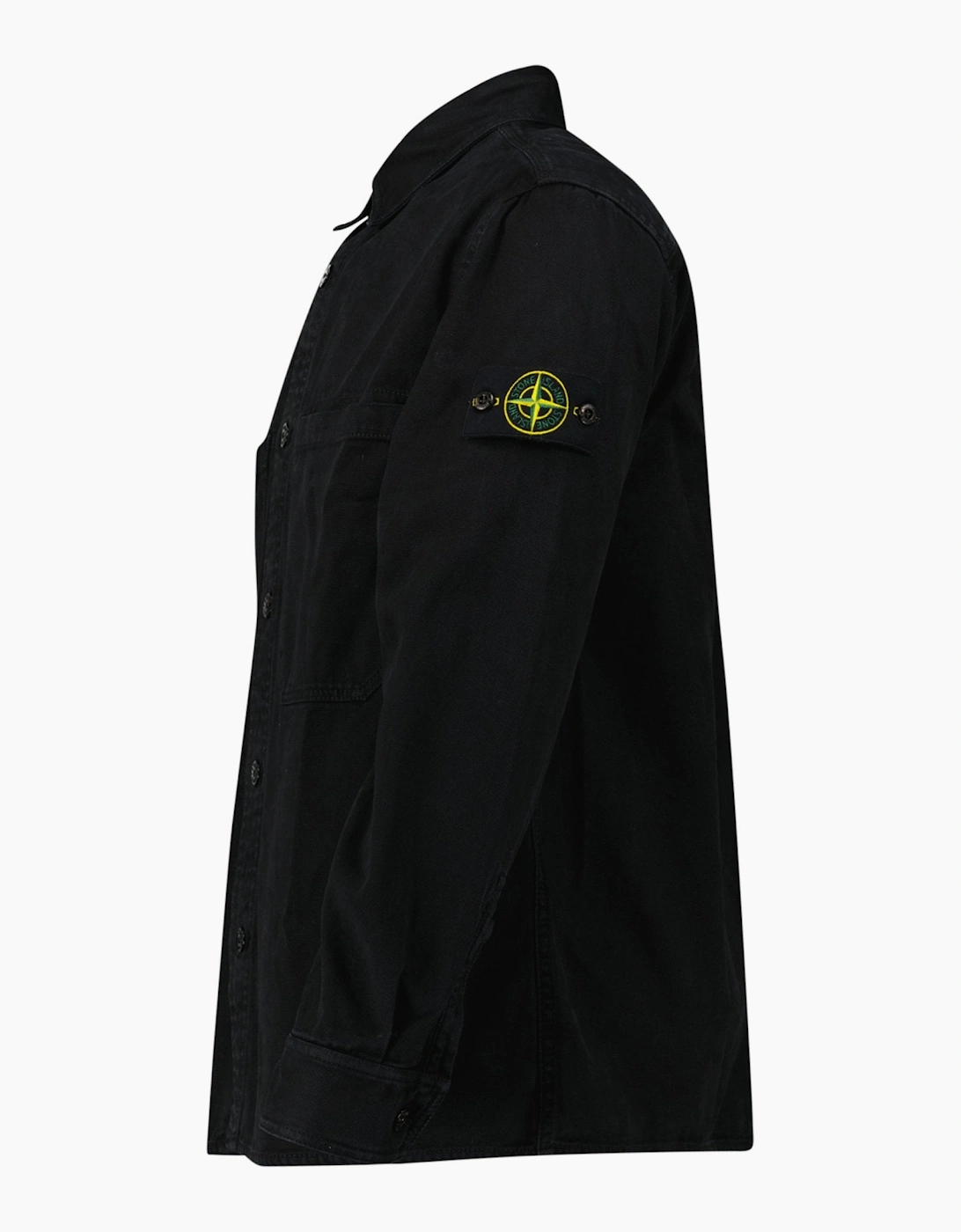 Stone Island Panama Cotton Overshirt in Black